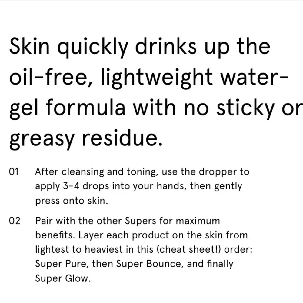 GLOSSIER SUPER PURE NIACINAMIDE + ZINC BALANCING SERUM